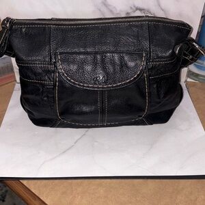 Relic Genuine Leather Black Hobo Shoulder Bag | GUC